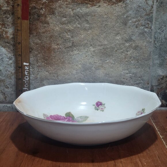 Vintage Porcelain Rose Serving Bowl Germany - Picture 9 of 12